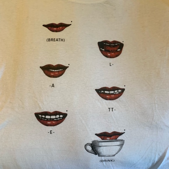 Tee Library Latte Lips T-Shirt - Picture 3 of 4